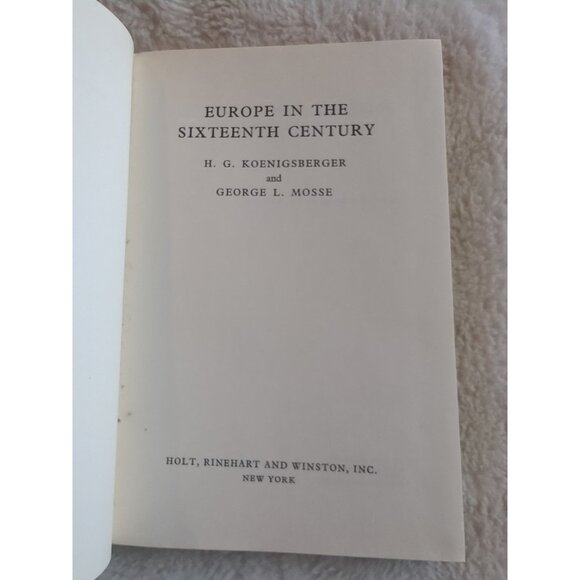 HG Koenigsberger George L Mosse EUROPE IN THE SIXTEENTH CENTURY  1st Ed HC DJ - Picture 3 of 8